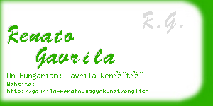 renato gavrila business card